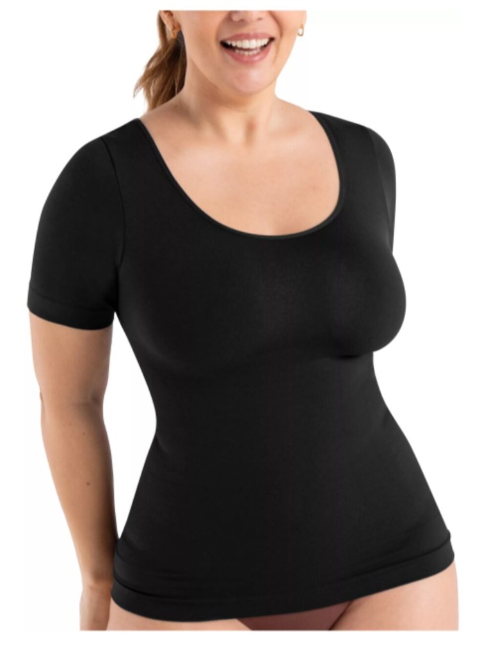 Shapermint Essentials Black Short Sleeve Shaping Tee 3XL NWT
